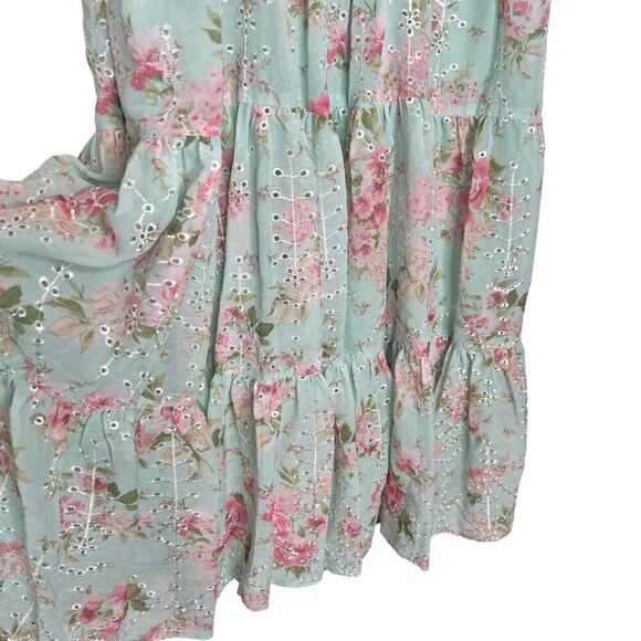 New Women’s Eliza J Floral Halter Mini Tiered Dress Size 2 - Picture 3 of 12